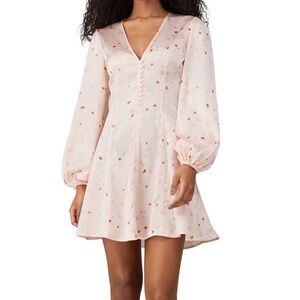 Ganni Pink Satin Mini Dress